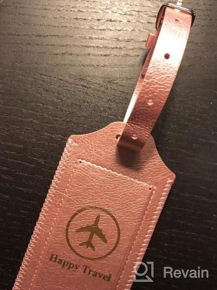 img 1 attached to ACdream Leather Luggage Tags - 2 Pack With Privacy Cover For Easy Identification On Suitcases, Backpacks And Travel Bags - Perfect For All Ages! review by Doug Powell