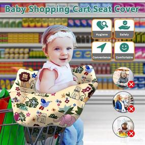 img 2 attached to 🛒 Baby Shopping Cart Cover – High Chair Cover, Grocery Cart Seat Cover for Infants & Toddlers, Portable 2-in-1 Design, Cute Lion Pattern, Includes Carry Bag – Enhanced SEO