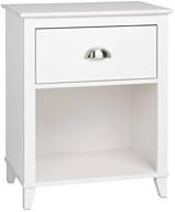 yaletown 1-drawer tall nightstand white logo