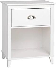 img 3 attached to Yaletown 1-Drawer Tall Nightstand White