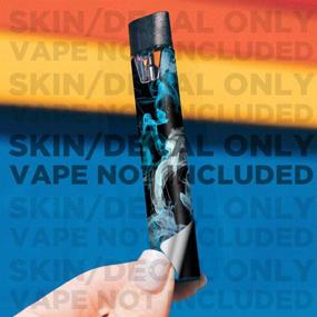 img 1 attached to 💨 Premium Vinyl Wrap Decal for STIIIZY (TM) Vaporizers - Blue Green White Smoke Sleeve