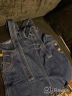 img 1 attached to Boys' Denim Bib Overall Toddler Unisex Casual Blue Thin Washed Denim Overall Pants: Stylish and Durable Everyday Wear review by Robert Aan