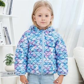 img 3 attached to UNICOMIDEA 3D Print Winter Coats for Kids 🧥 with Down Alternative Hoods - Baby Girls' Coat, 6M-3T