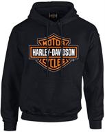 🏍️ high-quality harley-davidson men's bar & shield pullover fleece hooded sweatshirt in classic black logo