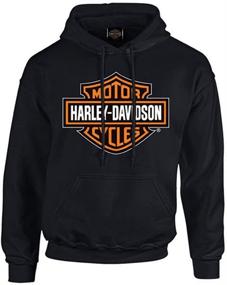 img 2 attached to 🏍️ High-Quality Harley-Davidson Men's Bar & Shield Pullover Fleece Hooded Sweatshirt in Classic Black