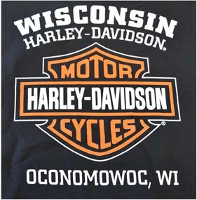 img 1 attached to 🏍️ High-Quality Harley-Davidson Men's Bar & Shield Pullover Fleece Hooded Sweatshirt in Classic Black