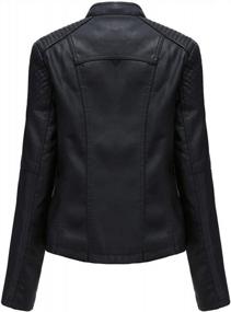 img 2 attached to Aodrusa Women'S Faux Leather Moto Jackets - Junior Zip Up PU Biker Outwear