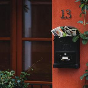 img 1 attached to Чугунные номера домов в деревенском стиле - твердые 5-дюймовые номера адресов и почтовых ящиков с античной отделкой - номер 3