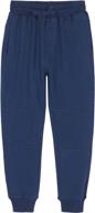 boys jogger sweatpants with pockets - soft and active terry fabric (ages 4-20) logo