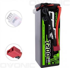 img 1 attached to OVONIC 11.1V 7200MAh 50C Lipo Battery With Dean-Style T Connector For RC Car Truck Boat 1/8 & 1/10 Vehicles