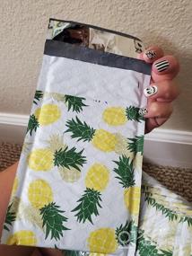 img 6 attached to UCGOU Pineapple Designer Bubble Mailers 4x8 Inch - 50 Pack Poly Padded Envelopes for Small Business Mailing, Jewelry, Makeup & More: Self Seal, Waterproof Shipping Bags