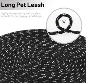 img 3 attached to 🐱 Reflective Long Cat Leash for Walking, Training, Camping, Running, Swimming and Outdoor Activities - Durable 30ft and 50ft Lead Rope Pet Leash