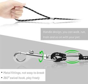 img 1 attached to 🐱 Reflective Long Cat Leash for Walking, Training, Camping, Running, Swimming and Outdoor Activities - Durable 30ft and 50ft Lead Rope Pet Leash