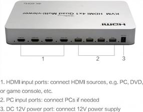 img 2 attached to XOLORspace 4K 60Hz HDMI Quad Multi-Viewer с управлением RS232 и PIP - QV401K KVM
