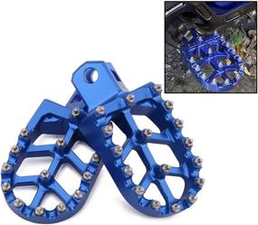 img 4 attached to 🔵 CNC Aluminum Foot Pegs Footrest Pedals - Enhanced Foot Rests for RM125 1986-2006, RM250 1989-2006, RM250Z 2001-2006, RMX250 1989-1996, DR-Z 400, DR-Z 400E, DR-Z 400S, DR-Z 400SM, KLX400R Dirt Bike - Blue