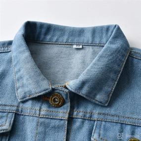 img 2 attached to 👕 Kids Toddler Denim Jacket - Button Down Jeans Top Coat Outerwear for Baby Boys and Girls