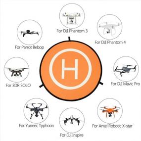 img 3 attached to Universal Waterproof Foldable Landing Pad 75Cm/30" For RC Drones, Helicopter, PVB Drones & DJI Mavic Air Pro Phantom 2/3/4/Pro