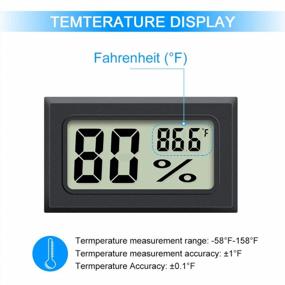 img 3 attached to 🌡️ 2PCS Mini Digital Hygrometer Thermometer: Accurate Indoor Humidity Monitor for Humidors, Greenhouse, Garden & More