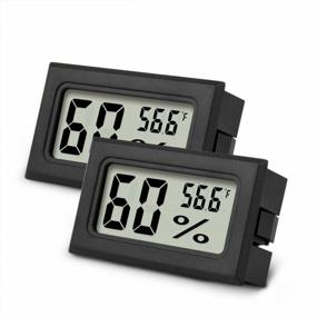 img 4 attached to 🌡️ 2PCS Mini Digital Hygrometer Thermometer: Accurate Indoor Humidity Monitor for Humidors, Greenhouse, Garden & More