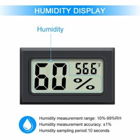 img 2 attached to 🌡️ 2PCS Mini Digital Hygrometer Thermometer: Accurate Indoor Humidity Monitor for Humidors, Greenhouse, Garden & More