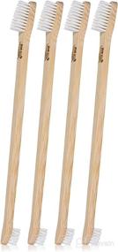 img 3 attached to 4 Pack Bamboo Dog Pet Toothbrushes