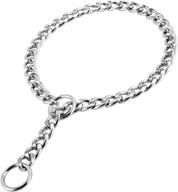 🐶 juwow chain dog training choke collar: premium stainless steel slip collars for small, medium, large dogs" logo