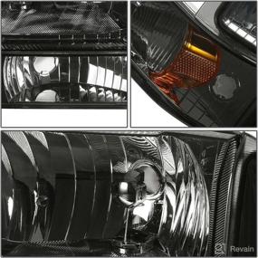 img 2 attached to 🔥 DNA Motoring HL-OH-F99SD4P-SM-AM: Smoke Lens Amber Headlights Replacement for 99-04 F250 F350 F450 F550 SD - Enhanced Visibility and Stylish Upgrade!