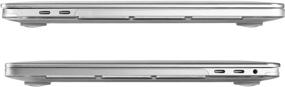 img 1 attached to UESWILL Crystal Glossy Hard Shell Case, совместимый с MacBook Pro 13 дюймов 2016-2022 (A2338 A2289 A2251 A2159 A1989 A1706/08) + прозрачная крышка клавиатуры - прозрачная