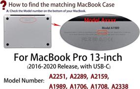 img 3 attached to UESWILL Crystal Glossy Hard Shell Case, совместимый с MacBook Pro 13 дюймов 2016-2022 (A2338 A2289 A2251 A2159 A1989 A1706/08) + прозрачная крышка клавиатуры - прозрачная
