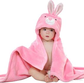 img 4 attached to Tonwhar Toddler Animal Hooded Blanket Baby Care