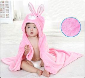img 1 attached to Tonwhar Toddler Animal Hooded Blanket Baby Care