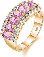 uloveido j501 7 stones wedding band oval cubic zirconia engagement rings for women's anniversaries logo