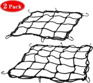 2 pack - 15.7 inch motorcycle cargo net with elastic heavy duty luggage net - 40cm x 40cm helmet net for moto and bike логотип