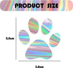 img 3 attached to Car Paw Prints Vinyl Waterproof Sticker Decal For Car Laptop Wall Window Bumper Sticker