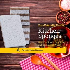 img 2 attached to 🧽 10 Pack Natural Dish Sponge – MAGIX WORLD Eco Friendly Kitchen Scrubber – Biodegradable Plant Based Cleaning Sponges for Sustainable Living – Odor Free and Non Scratch