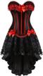 women's frawirshau corset dress bustier lingerie top & steampunk skirt burlesque halloween costume logo