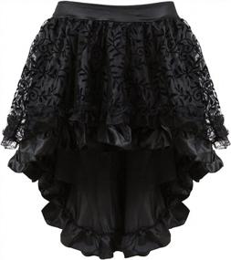 img 1 attached to Women'S Frawirshau Corset Dress Bustier Lingerie Top & Steampunk Skirt Burlesque Halloween Costume
