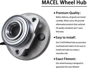 img 2 attached to 🔧 MACEL 515078 Front Wheel Hub Bearing Assembly: Compatible with Ford Explorer 2006-2010, Sport Trac 2007-2010 | Mercury Mountaineer | 5 Lugs W/ABS | Set of 2