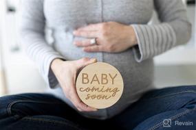 img 2 attached to 🤰 Pearhead Pregnancy Journey Milestone Discs, Wooden Weekly Growth Markers, Photo Prop Cards for Pregnancy Announcement and Baby Arrival, Mother’s Day Accessory