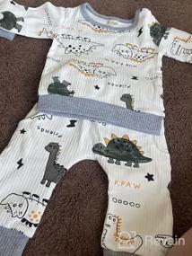 img 5 attached to Newborn Infant Baby Boy Clothes: Gender Neutral Dinosaur Animal Sweatshirts & Pants Outfits For Fall/Winter