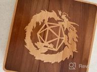 img 1 attached to Dragon-Patterned Hexagonal Walnut Dice Box With Magnetic Lid For Convenient Storage Of 7-Die Polygonal D&D Dice - UDIXI Wooden DND Dice Set Box review by Noe Spooner