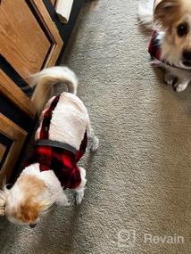 img 5 attached to Stay Warm And Stylish: Vecomfy V-Collar Fleece Lined Dog Coat For Small Dogs In Red For Winter