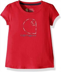 img 1 attached to Adorable Carhartt Baby Girls Short Sleeve Graphic Tee: Comfy Cotton T-Shirt