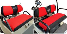 img 4 attached to 10L0L Golf Cart Front And Rear Seat Cover Set For Club Car DS Precedent &Amp Interior Accessories