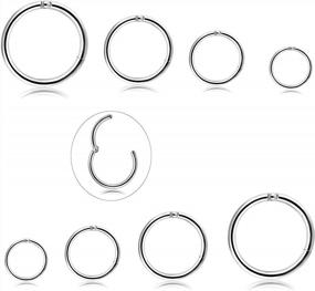 img 4 attached to Stylish And Durable Stainless Steel Body Piercings - Thunaraz Sleeper Earrings, Septum Clicker, Nose And Lip Rings With 16G Gauge (3-6 Pairs)