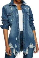 jacket distressed ripped oversized jackets women's clothing : coats, jackets & vests logo