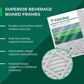 img 1 attached to Protect Your Air Quality With Filterbuy 10X16X2 MERV 13 Air Filters - 6 Pack Replacement Set For HVAC AC And Furnace Systems