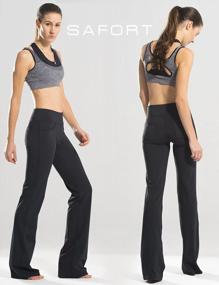 img 3 attached to Штаны для йоги Safort с защитой UPF50+ и несколькими карманами для женщин среднего и высокого роста