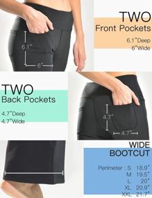 img 1 attached to Штаны для йоги Safort с защитой UPF50+ и несколькими карманами для женщин среднего и высокого роста