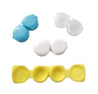 assorted color 100-pack flip-top contact lens holder storage box container with tight lid logo